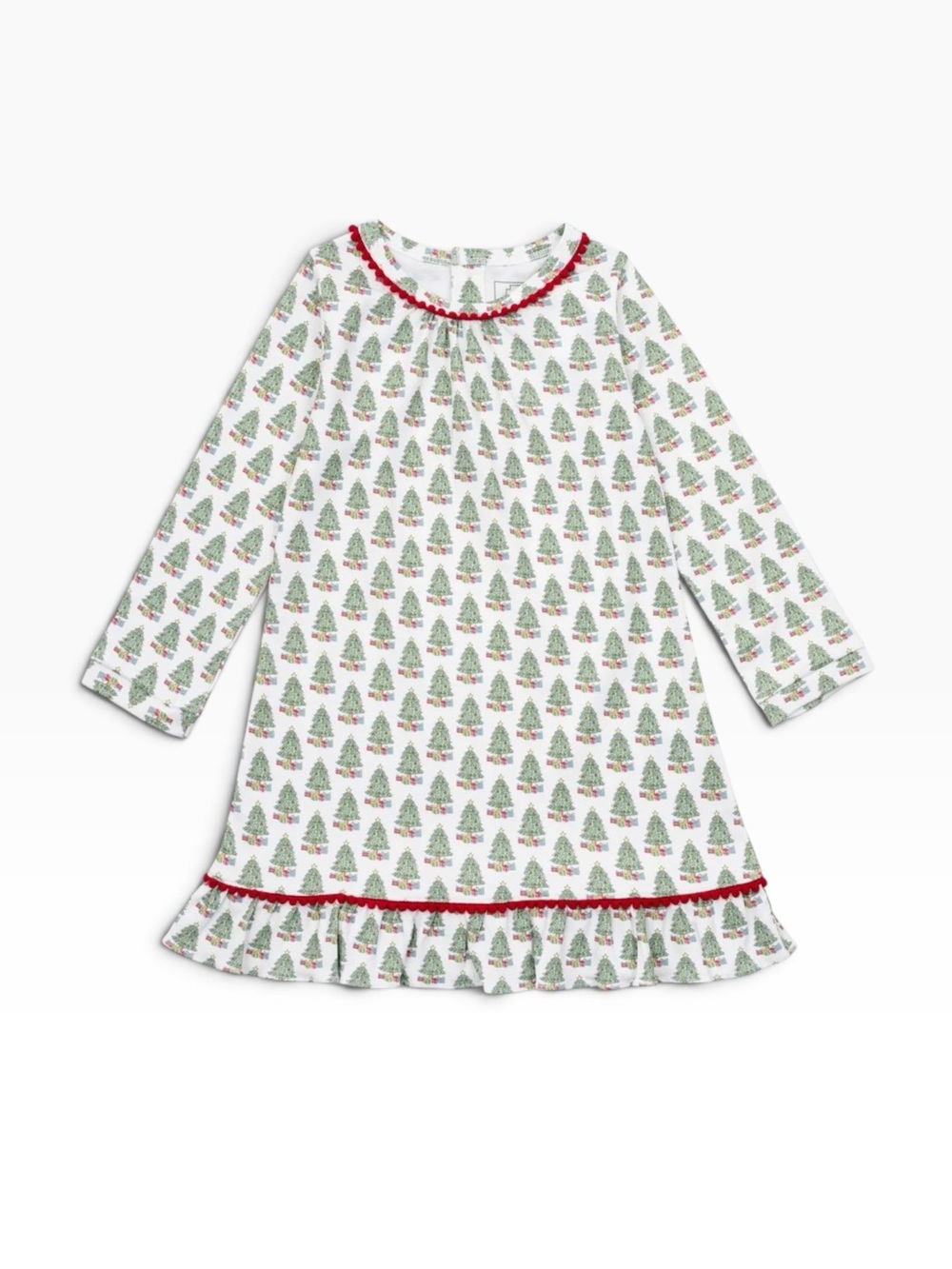 Lila and Hayes Carlin Girls Under the Christmas Tree Pima Cotton Dress 3T